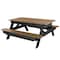 Highwood Usa Rectangle Hometown Picnic Table, Saddle, 6 ft L, 30 in H Overall AD-TBL-HI02-SDL - alternate 1